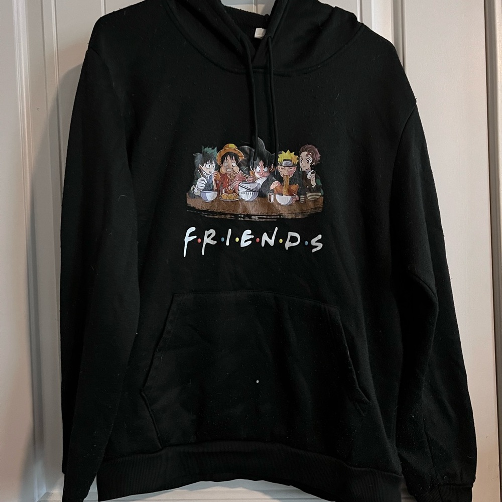 Black Anime Graphic Hoodie